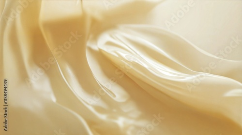 Creamy texture with mother of pearl, fashionable color, light beige background photo