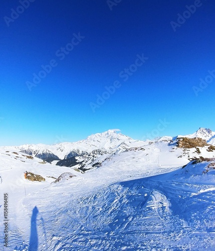 Mont Blanc sous le ciel d'hiver