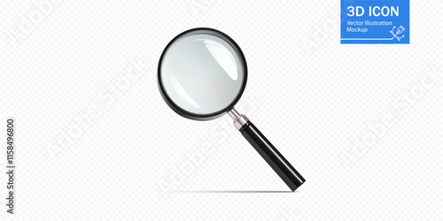 magnifying glass on a white background