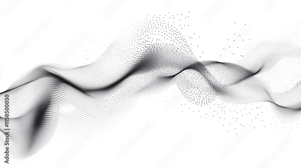 Fototapeta premium Futuristic Digital Wave of Glowing Particles with Technology Background and Modern Vector Design