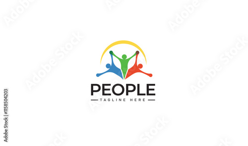 Social logos and charity for children, Education logo with love design, Donation logo