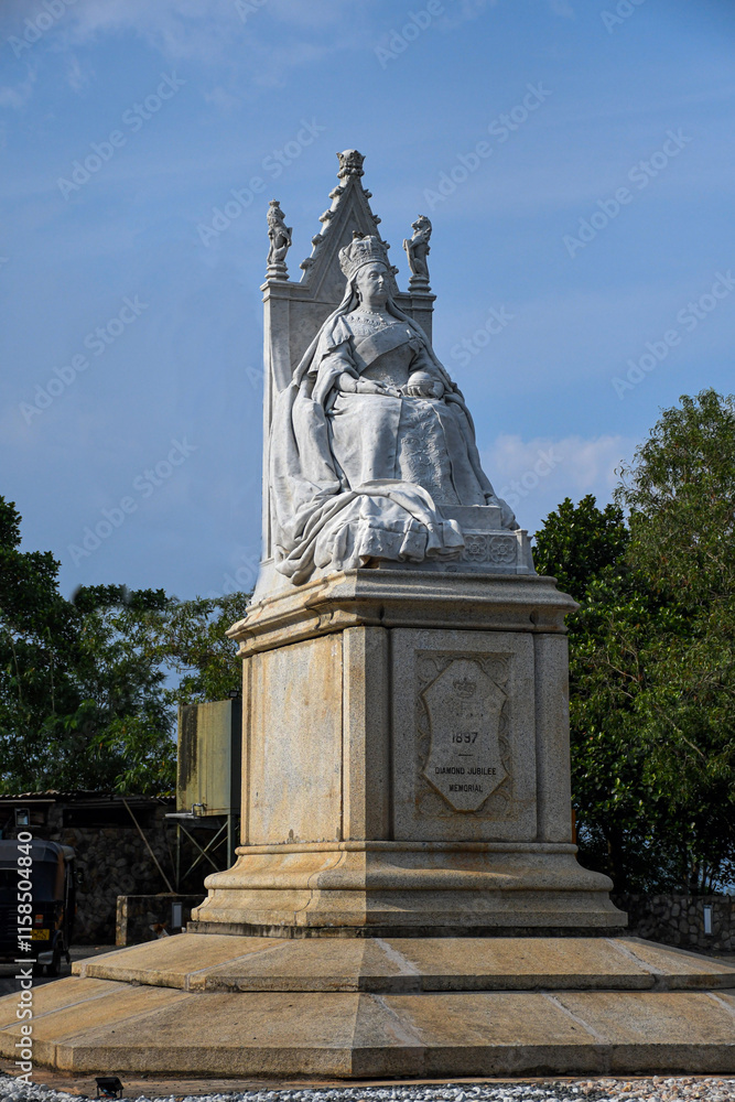 Side view of the statue of queen Victoria in Sri Lanka Side view of the statue of queen Victoria in Sri Lanka