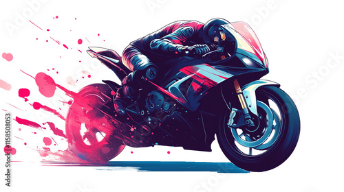 Motor Bike racing sport for t-shirt design svg png transparent background
