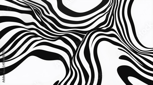 Black and white of zebra line abtract of art wallpaper room decoration