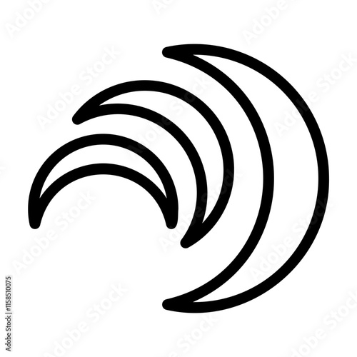 crescent Line Icon