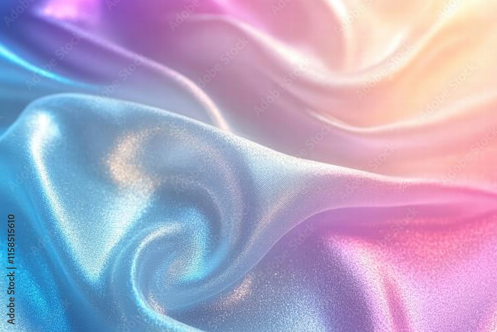 Obraz premium Pastel Rainbow Silk Drape