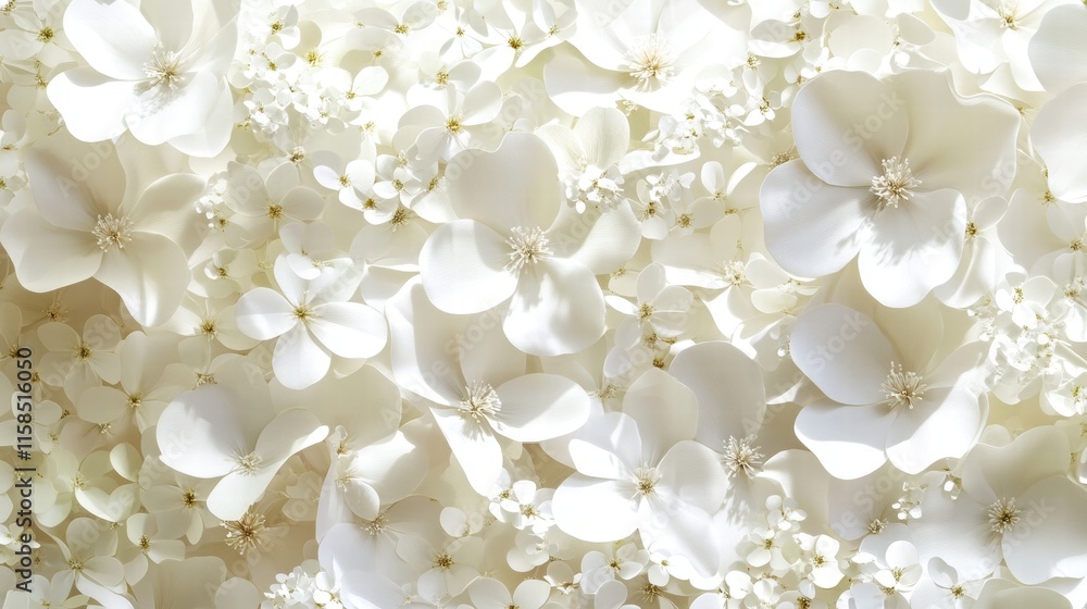 White Paper Flowers Background White Paper Flowers Background