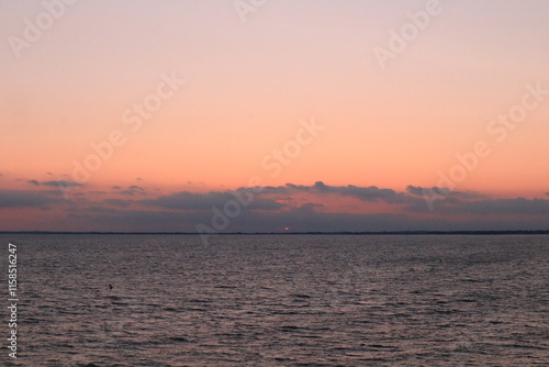 sunset over the river