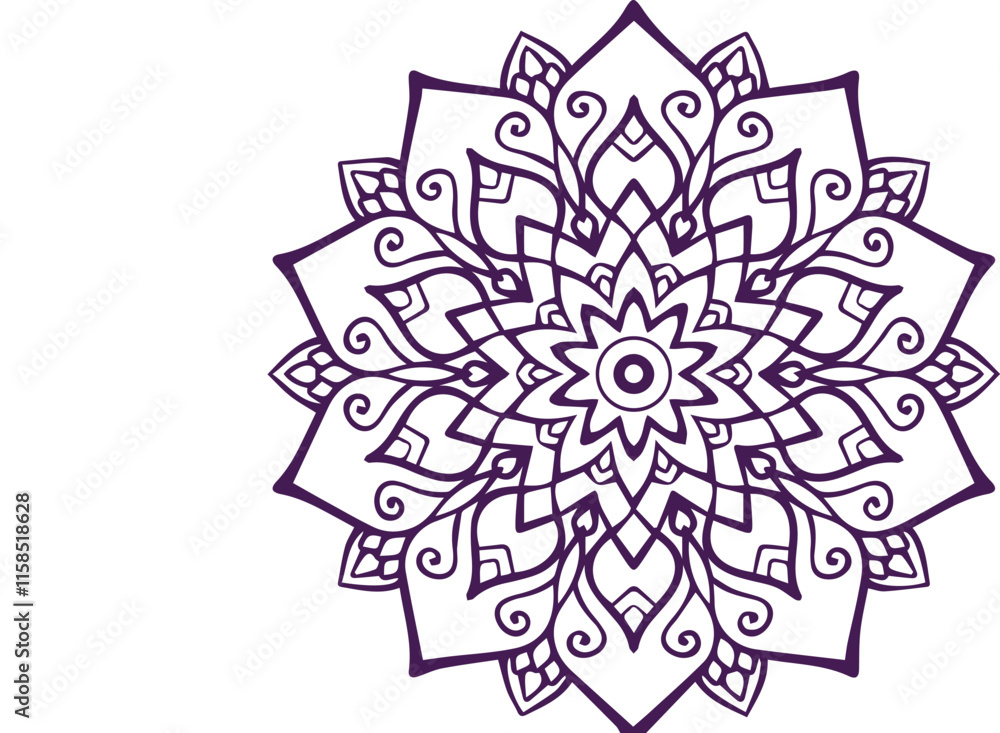 Beautiful flower art and mandala vector design Beautiful flower art and mandala vector design