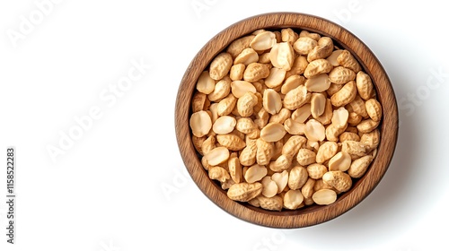 a bowl of nuts on a white background