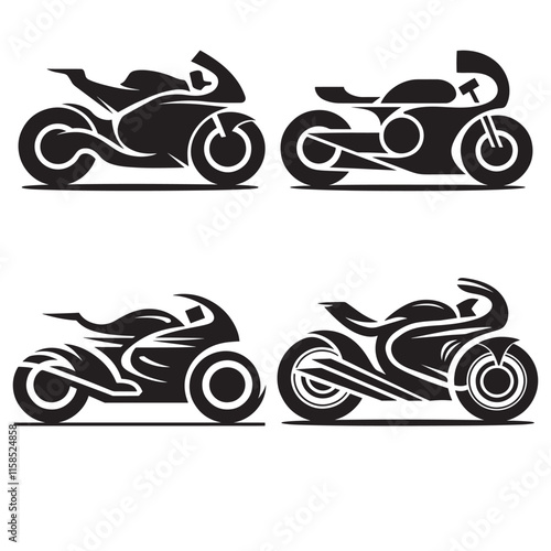 Motorsport Logo Design . Vector Logo Designs. abstract