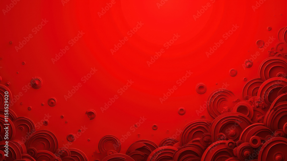 Red Abstract Background Circles Design - Abstract art Red Abstract Background Circles Design - Abstract art