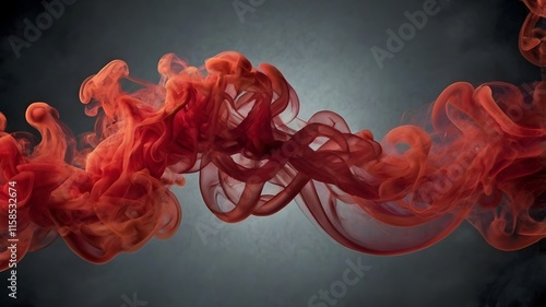 Abstract background of red smoke on black, white background, with colorful texture wave, and dynamic vibrant closeup isolated concept.Art design. Background. photo