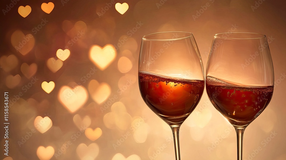 Romantic Wine Glass Toast Vector Illustration, Romantic Candlelit Dinners,Valentine’s Day, Day of Love Romantic Wine Glass Toast Vector Illustration, Romantic Candlelit Dinners,Valentine’s Day, Day of Love