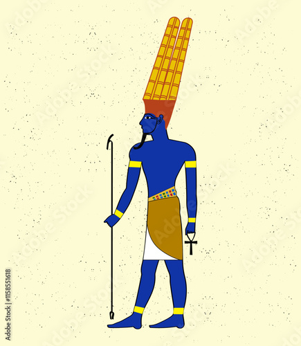 A vibrant depiction of an ancient Egyptian figure. Great for history, mythology, and cultural art projects.