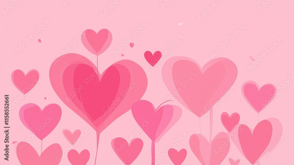 Illustration of doodle hearts, creativity, and a touch of romance. Illustration of doodle hearts, creativity, and a touch of romance.