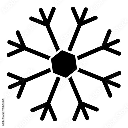 snowflake solid  icon