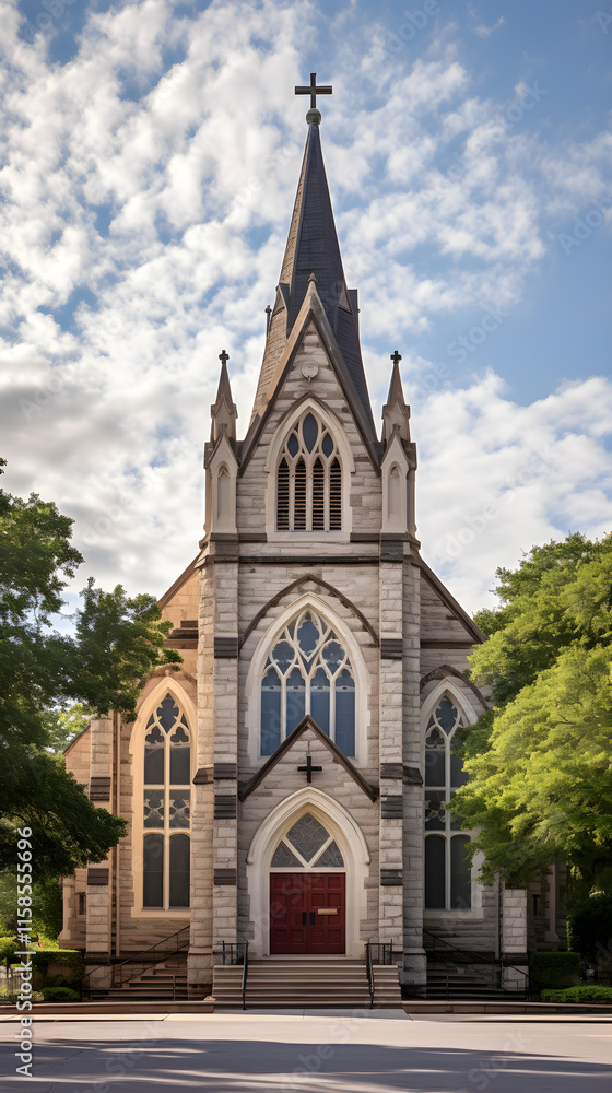 The Majestic Beauty and Timeless Elegance of an Episcopal Church Immersed in Nature's Embrace The Majestic Beauty and Timeless Elegance of an Episcopal Church Immersed in Nature's Embrace