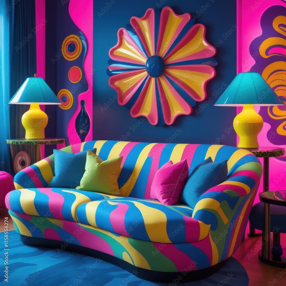 Obraz premium colorful pillows on sofa
