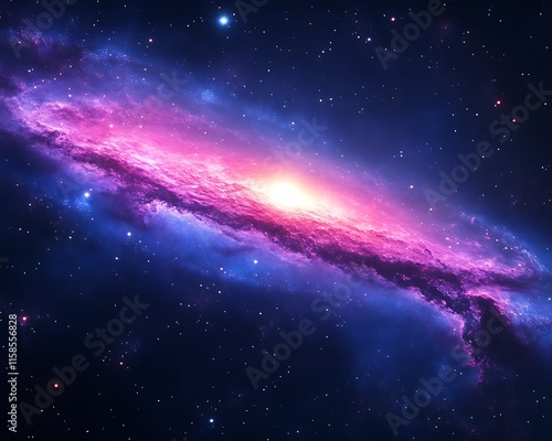 Wallpaper Mural Vibrant pink and blue nebula galaxy. Torontodigital.ca