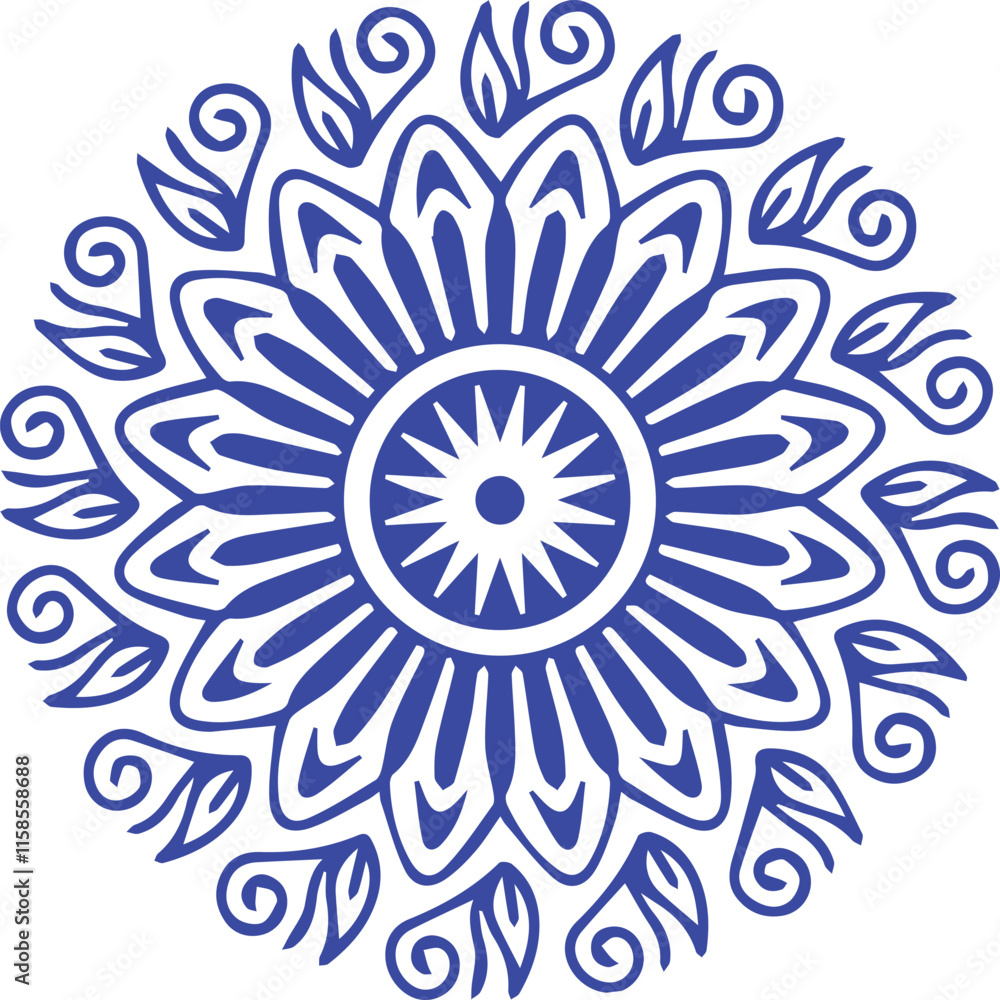 Beautiful flower art and mandala vector design Beautiful flower art and mandala vector design