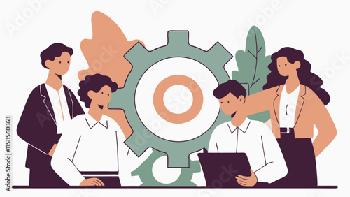 Business Team Ideating Around a Giant Innovation Model