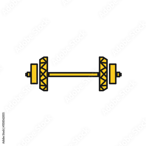 Muscular bodybuilders and fitness vector logos.