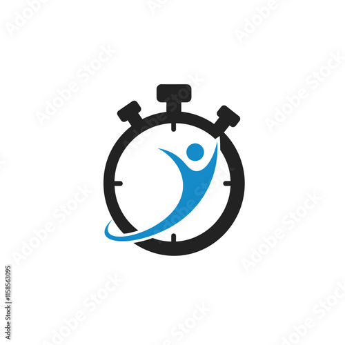 Muscular bodybuilders and fitness vector logos.