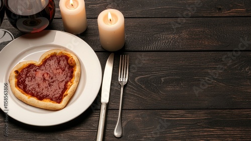 Wallpaper Mural Romantic dinner celebration cozy restaurant food photography candlelit atmosphere close-up view love and connection Torontodigital.ca