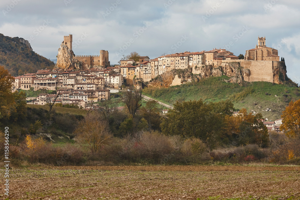 Picturesque medieval village of Frias. Burgos Castilla y Leon. Spain