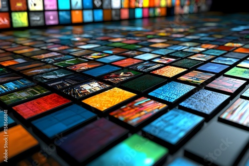 Digital Marketing Strategy, showcasing content curation techniques, visual elements representing engagement, analysis, and audience targeting.