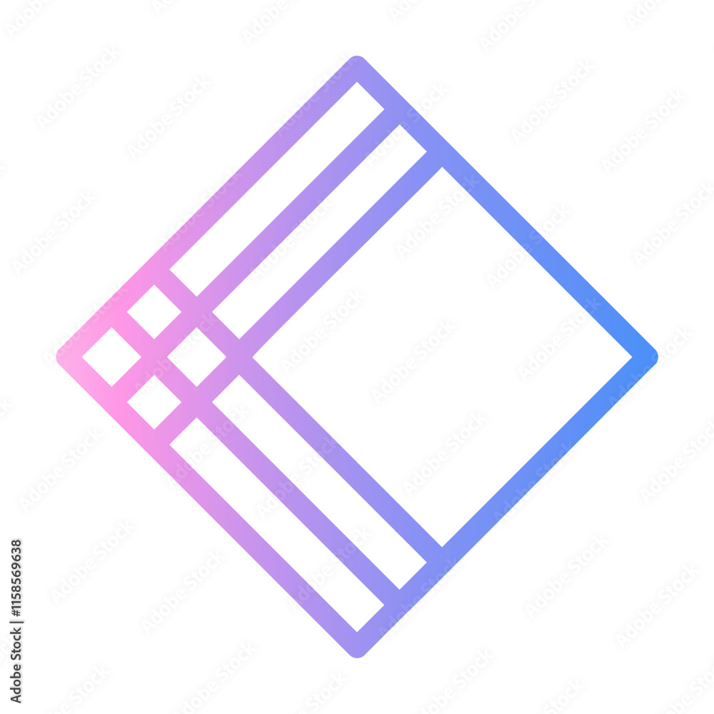 striped cube Line Gradient Icon striped cube Line Gradient Icon
