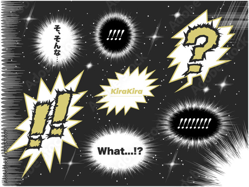 マンガの吹き出しみたいなあしらい(Decorations like manga speech bubbles)