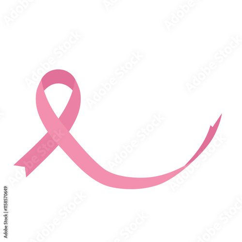 Cancer Awareness Pink RIbbon Illustration