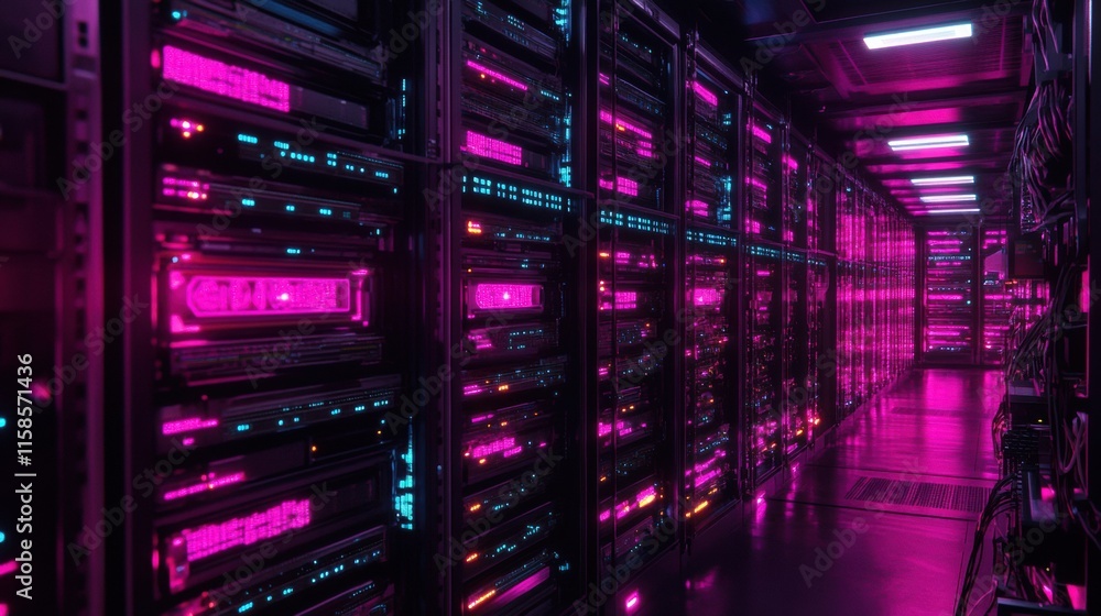High-tech data server room modern data center digital infrastructure futuristic environment High-tech data server room modern data center digital infrastructure futuristic environment