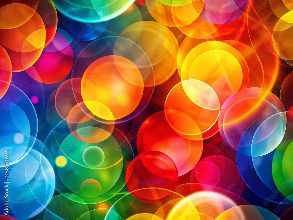Abstract Warm Cool Circle Art: Close-Up Overlapping Circles Design Abstract Warm Cool Circle Art: Close-Up Overlapping Circles Design