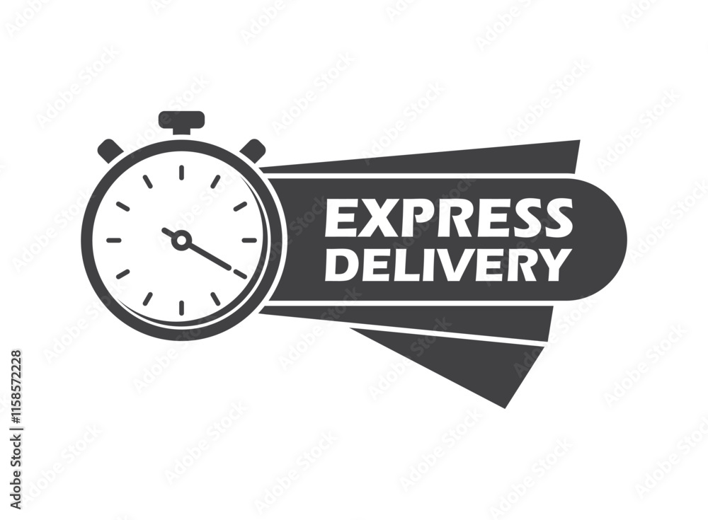 Express delivery icon in flat style. Fast shipping vector illustration on isolated background. Commercial service sign business concept. Express delivery icon in flat style. Fast shipping vector illustration on isolated background. Commercial service sign business concept.