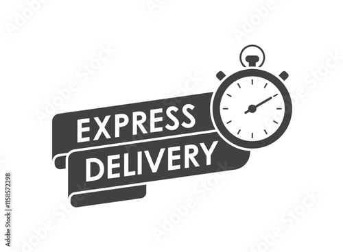 Express delivery icon in flat style. Fast shipping vector illustration on isolated background. Commercial service sign business concept.