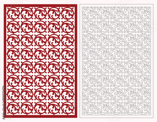 Floral flower Pattern CNC Jali Design