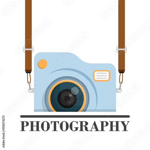 Camera icon in flat style. Photography vector illustration on isolated background. Photo sign business concept.