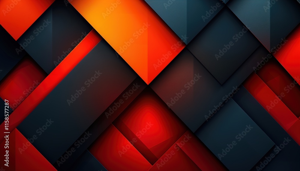 Abstract red and orange geometric pattern 