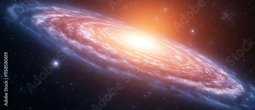 Spiral galaxy in space. (1)