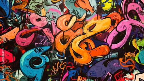 Wallpaper Mural Colorful Graffiti Seamless Background Torontodigital.ca