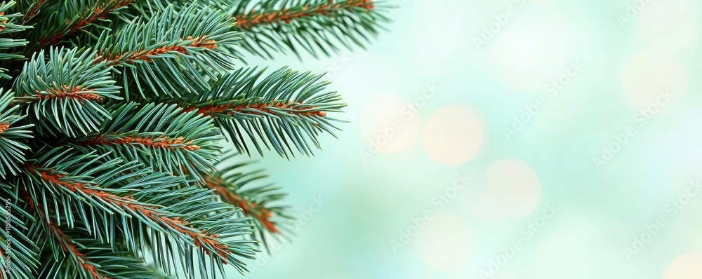 Pine tree abstract background idea. Close-up of fresh evergreen tree branches against a soft, blurred background. Pine tree abstract background idea. Close-up of fresh evergreen tree branches against a soft, blurred background.