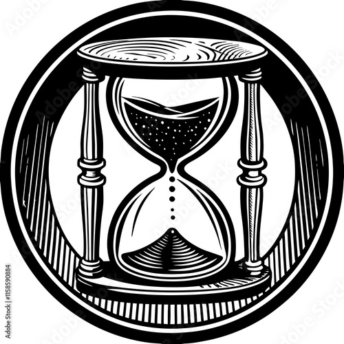 vector illustration of hourglass