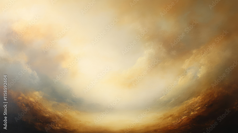 Fototapeta premium A rich texture resembling flowing clouds of earthy tones, warm browns, muted olive greens