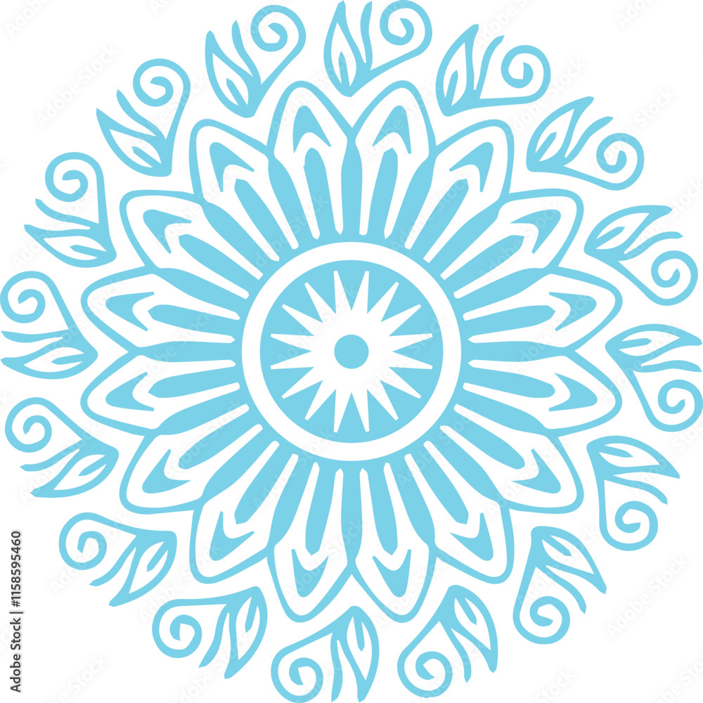 Beautiful flower art and mandala vector design Beautiful flower art and mandala vector design