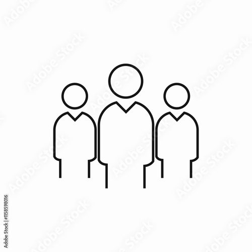 Business colleagues group together icon vector sign