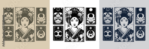 bold and artistic geisha tattoo design