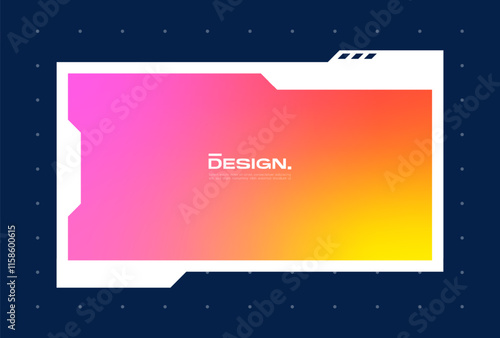 Futuristic pop up interface illustration. Video overlay element.